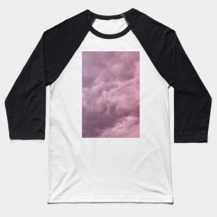 Pink and Purple Cloudy Sky Photography Baseball T-Shirt